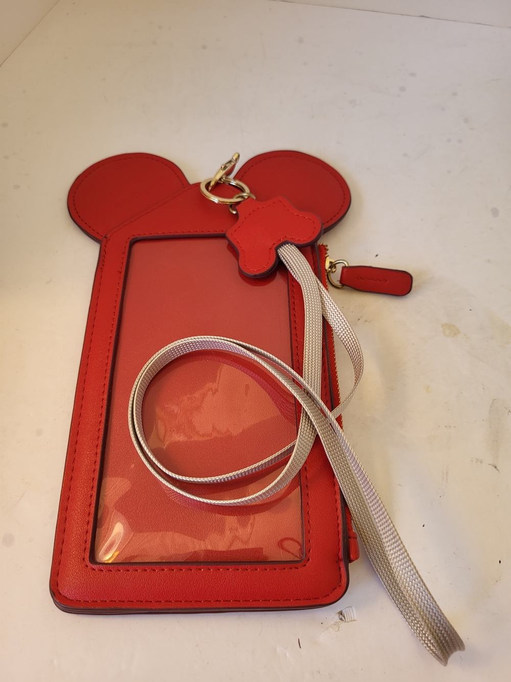 Red Mickey-Ear Disney Inspired Theme Park Lanyard Wallet Happy Dream